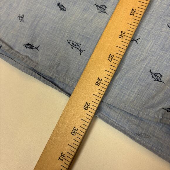 Barbour Summer Print Short Sleeve Button Up Shirt Men's Large - Picture 7 of 10